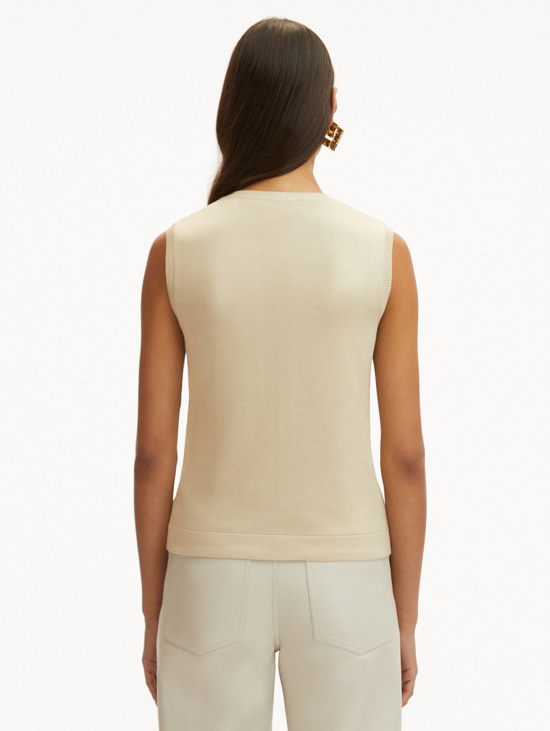 GOLD FOIL ENGLISH ROSE INSET TANK - 4