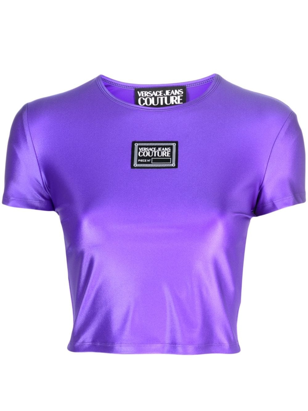 logo-patch cropped T-shirt - 1