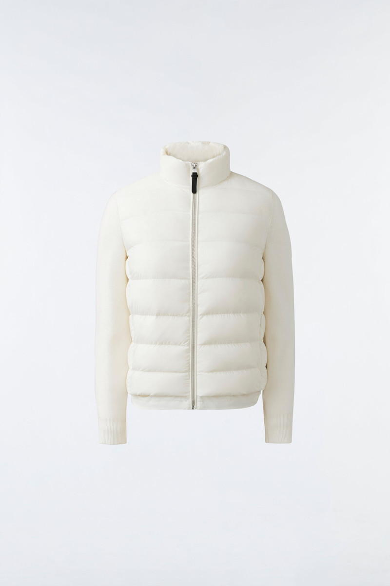 OCEANE Recycled hybrid jacket with rib knit sleeves - 1
