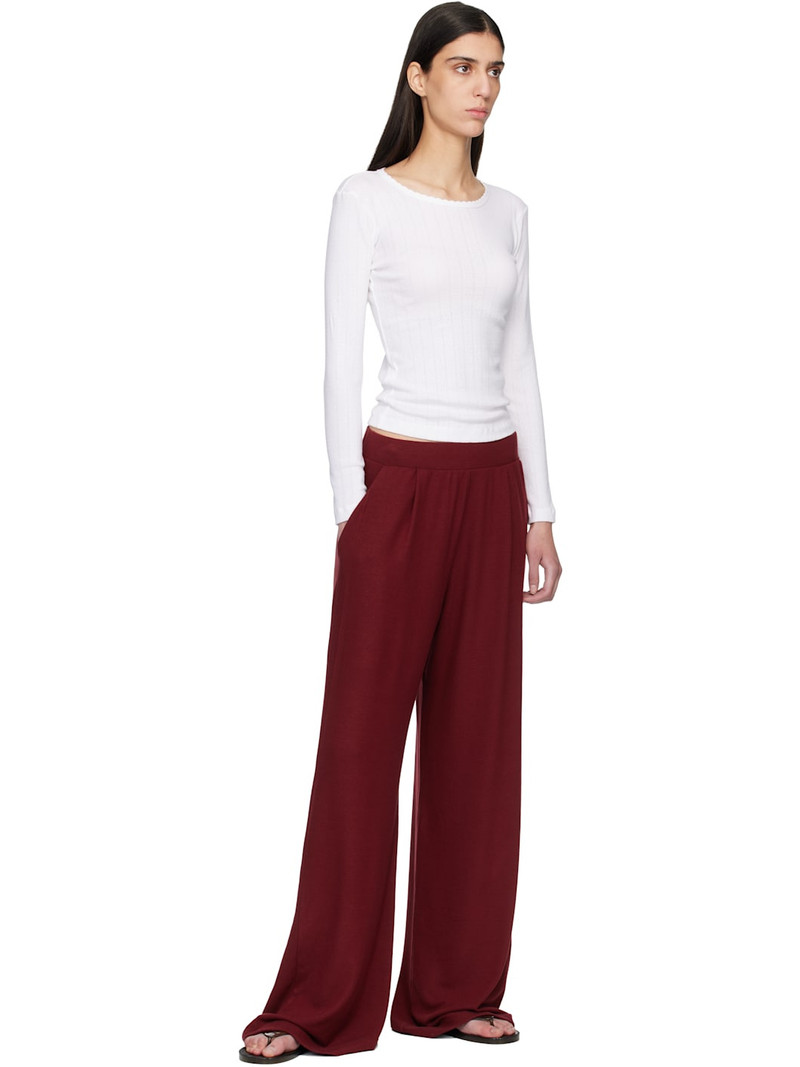 LESET Red Lauren Pleated Pocket Trousers outlook