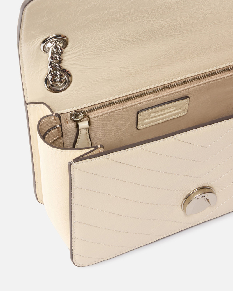 MINI LOVE BAG ONE LIGHT SMALL HANDBAG IN CHEVRON LEATHER 4