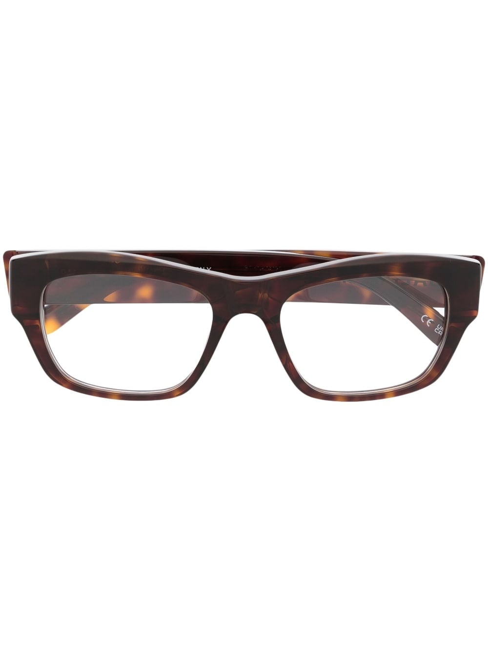 logo-plaque tortoiseshell glasses - 1