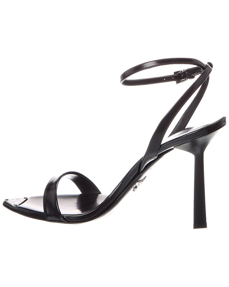 Prada Prada Brushed Leather Pointy-Toe Sandal outlook