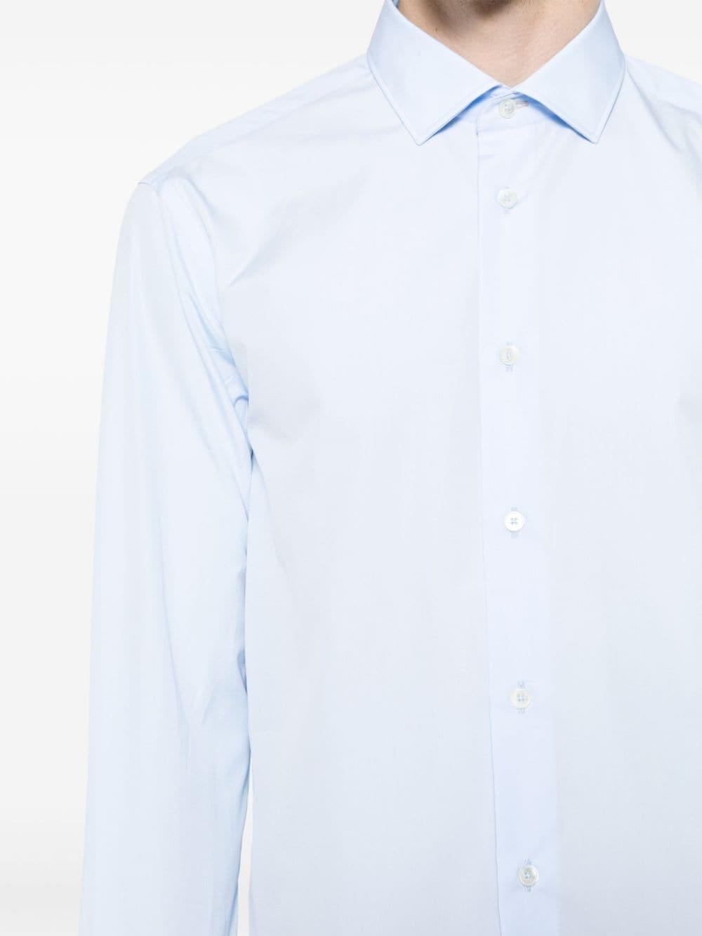cotton poplin buttoned shirt - 5