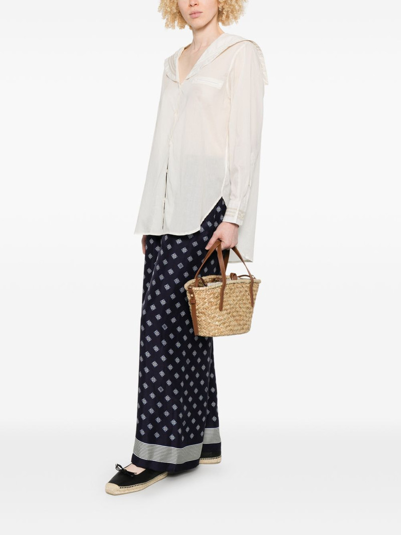 BODE Foyer diamond-print palazzo pants outlook