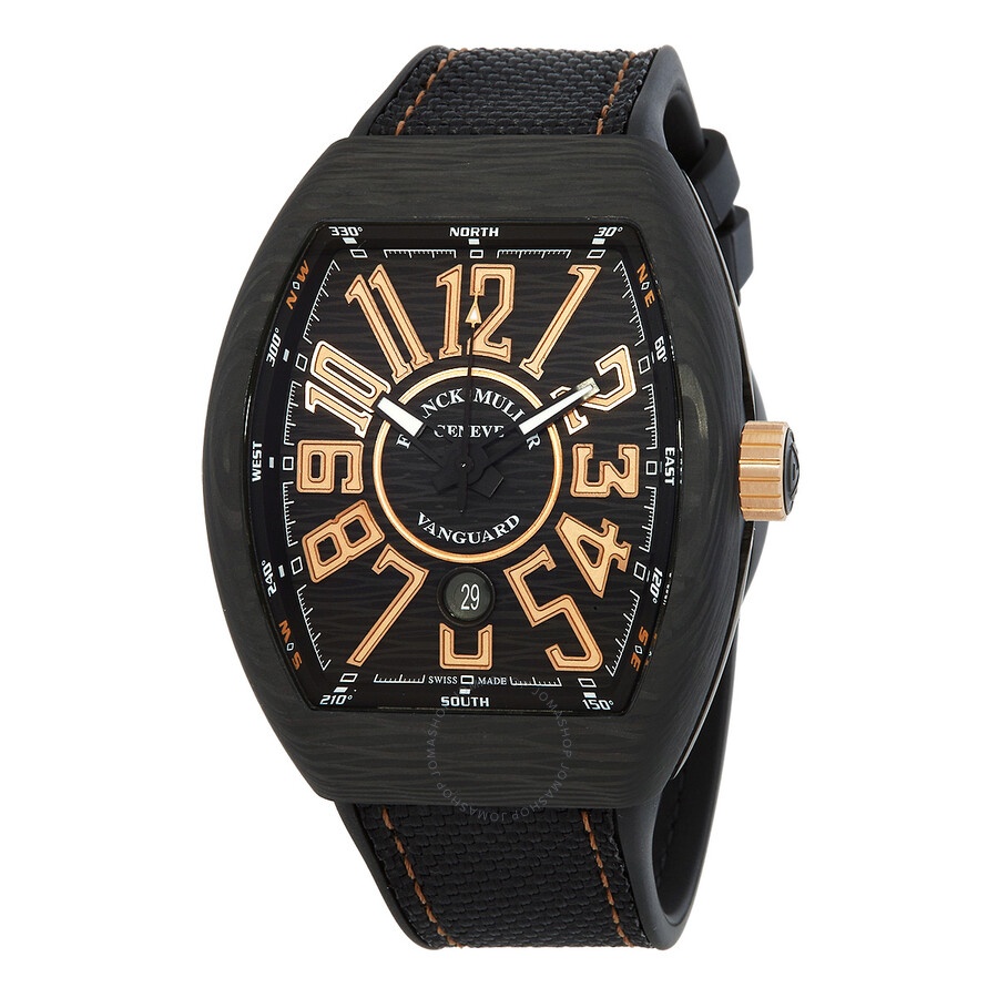 Franck Muller Vanguard Automatic Black Dial Men's Watch V45SCDTCARBONNR(CAR5N5N) - 1