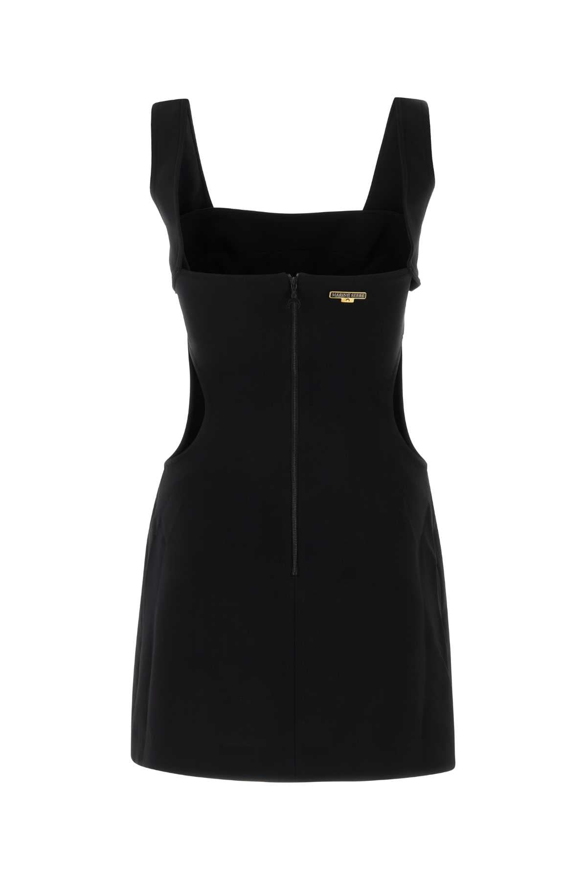 Marine Serre Women Black Polyester Blend Mini Dress - 2