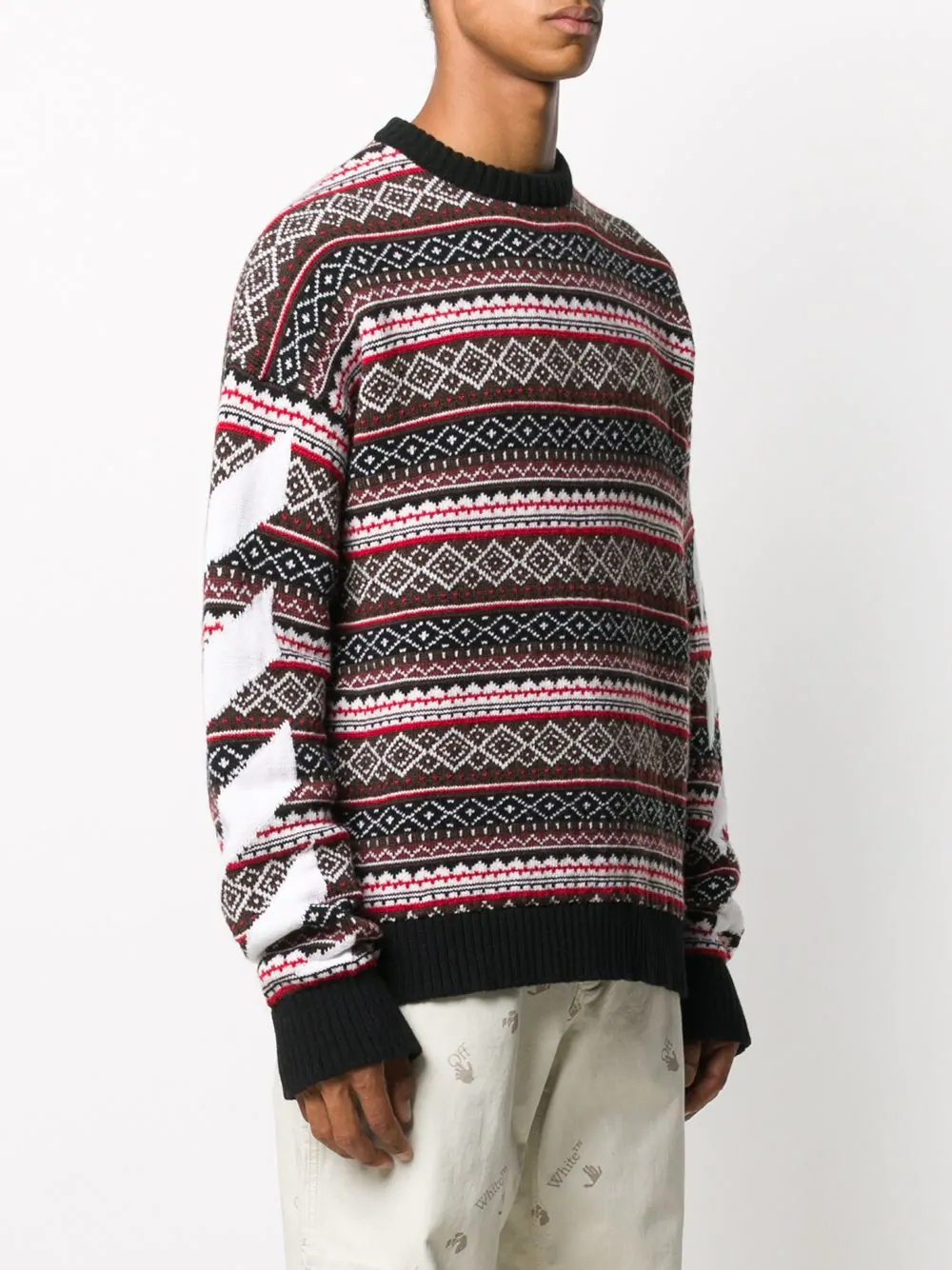 Arrows striped crew neck jumper - 3