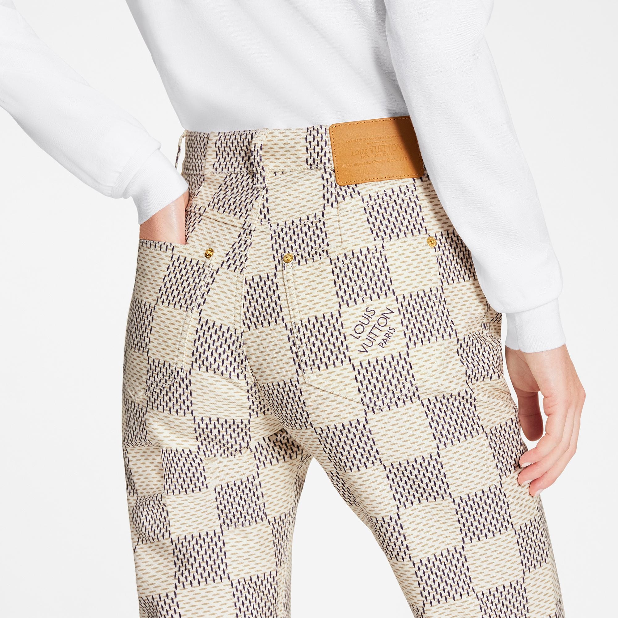 Damier Azur Mid-Rise Jeans - 5