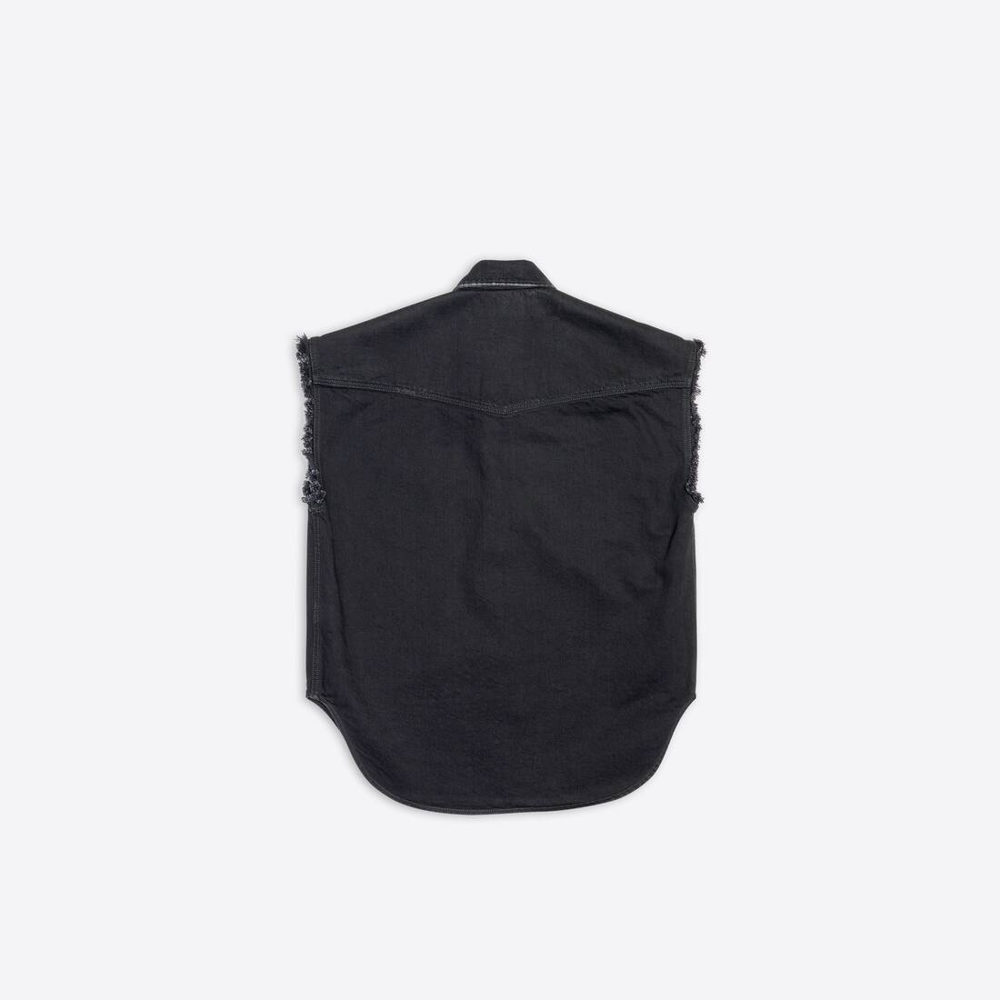 Men's Raw Cut Shirt in Black - 5