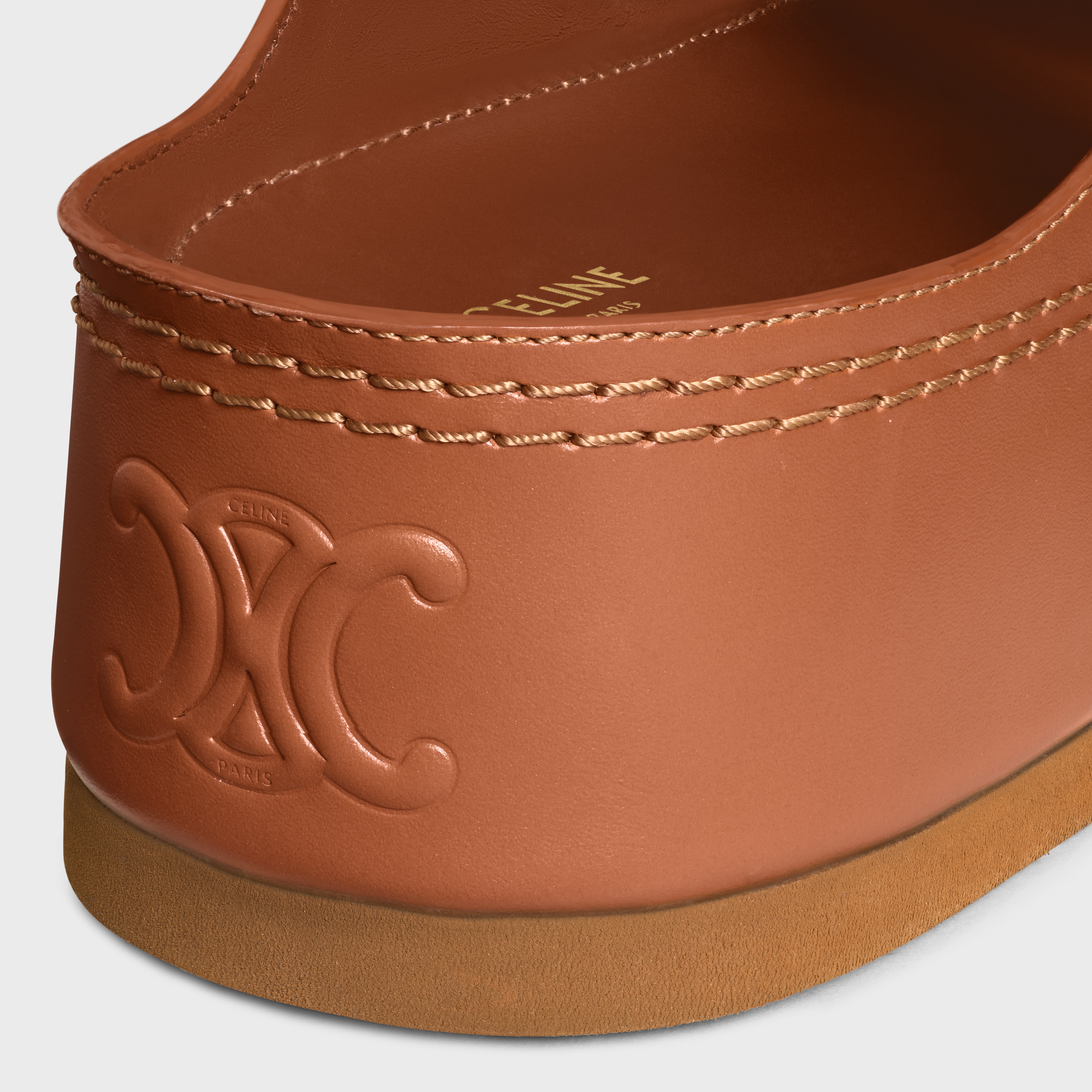 CELINE POLLY WEDGE MULE IN CALFSKIN - 5