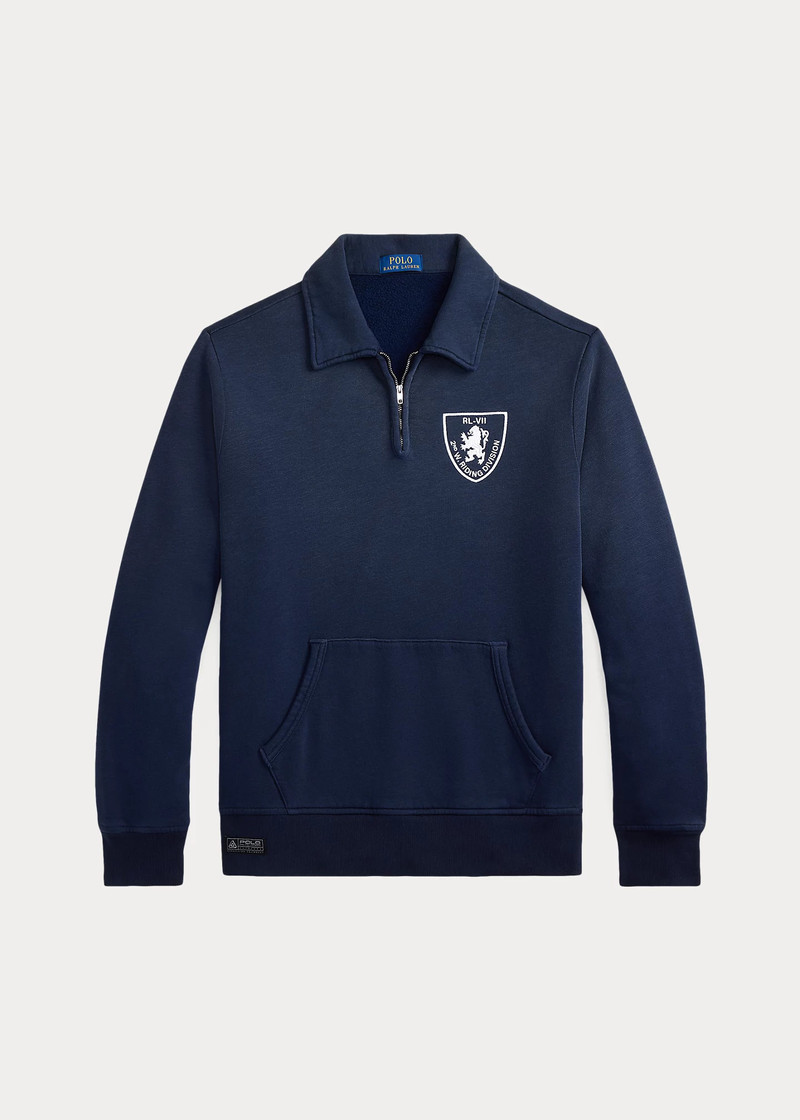 Embroidered Quarter-Zip Sweatshirt 1