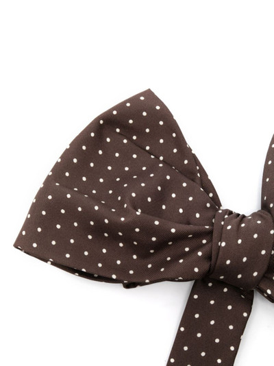 Etro polka-dot print silk bow tie outlook