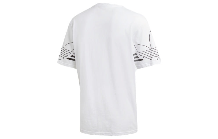 adidas originals Outline Tee Round Neck Short Sleeve White DU8536 - 2
