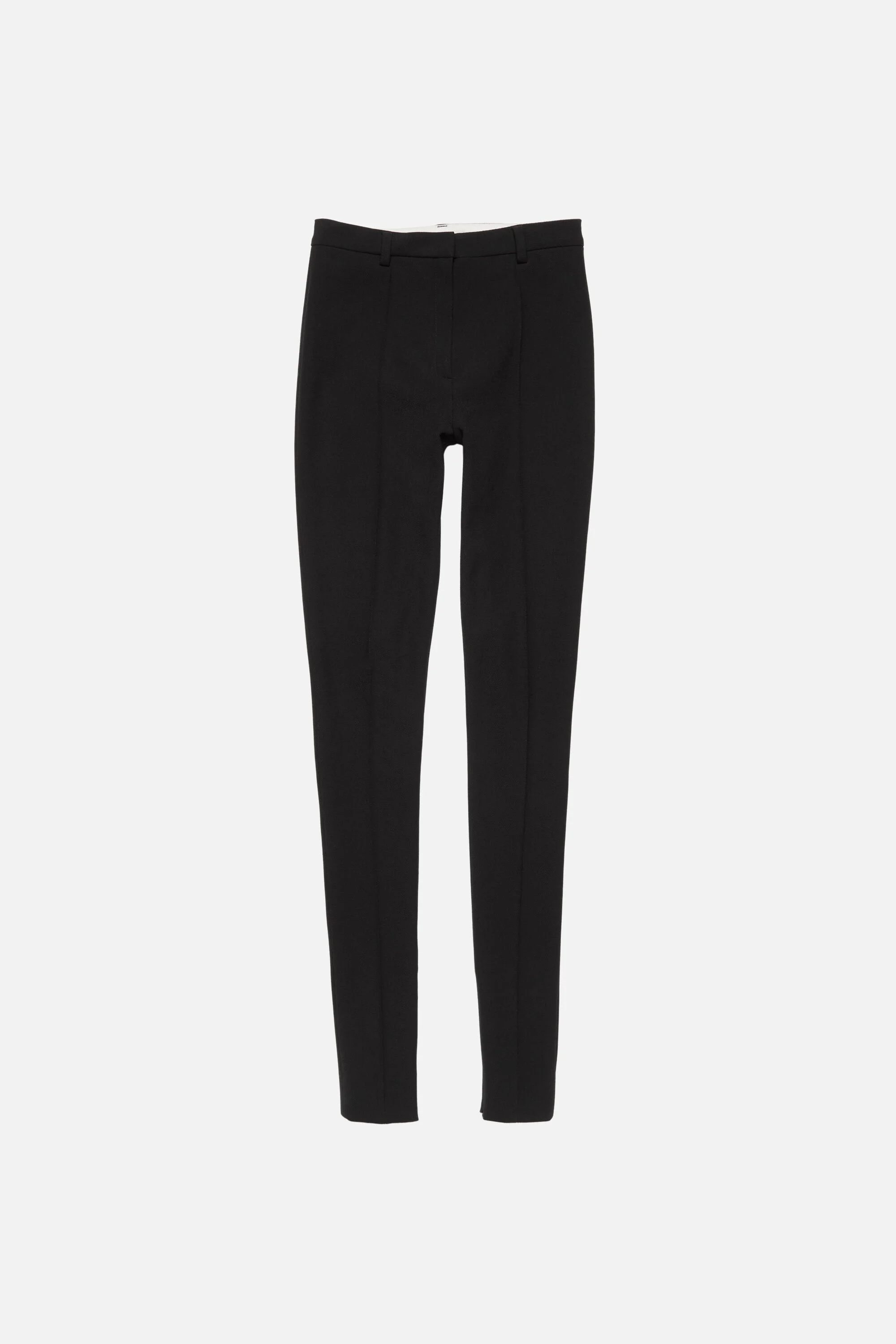 Stretch wool trousers - Black - 1