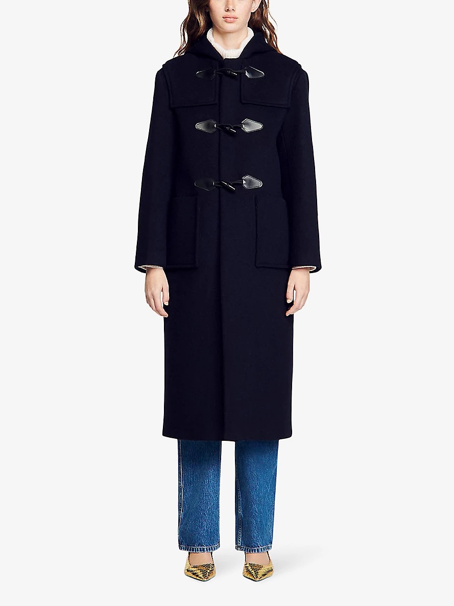 Sandro LONG DUFFLE COAT REVERSIBLE