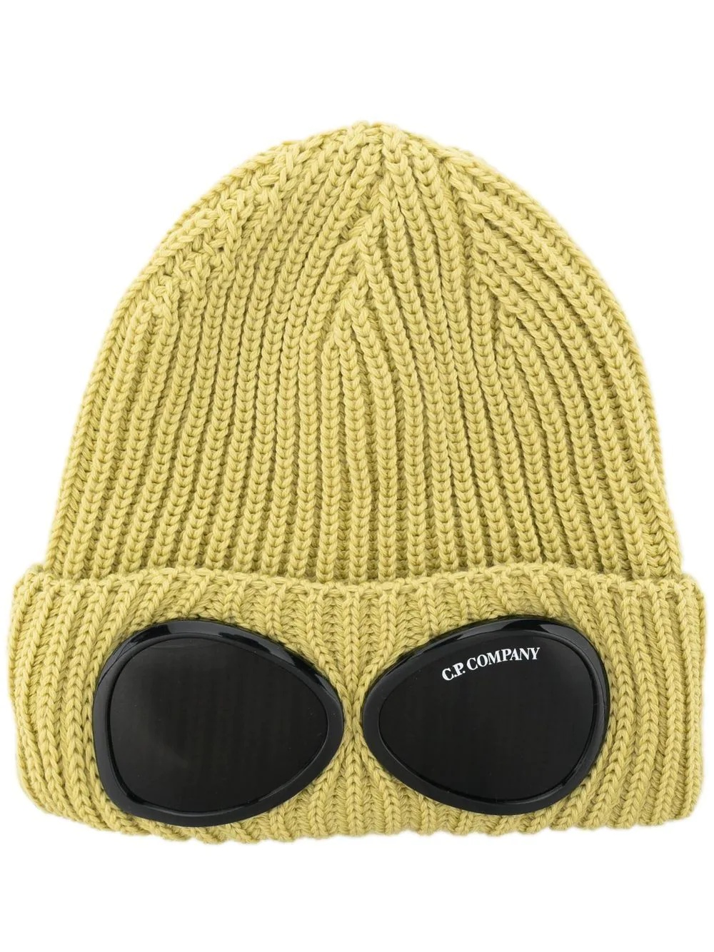 goggle-detail knit beanie - 1