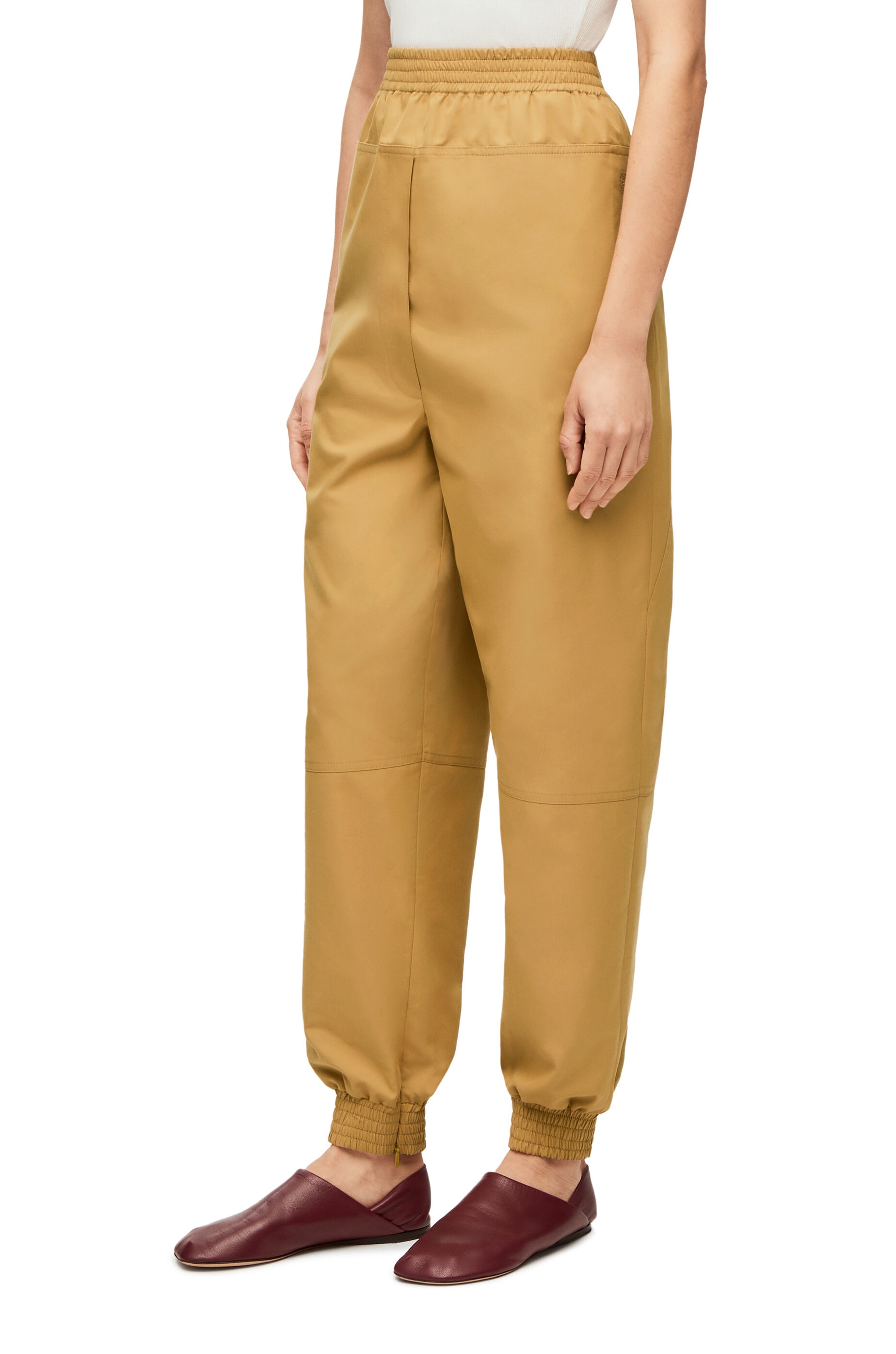 Elasticated trousers in cotton gabardine - 3