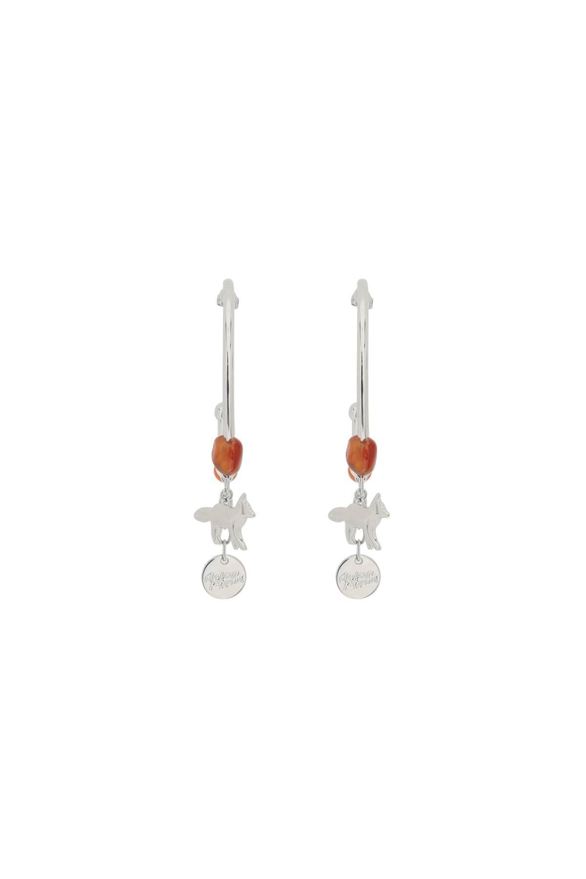 MAISON KITSUNE｜FASHION PROPS (Profile Fox & Beads Hoop MAISON KITSUNE｜FASHION PROPS (Profile Fox & Beads Hoop