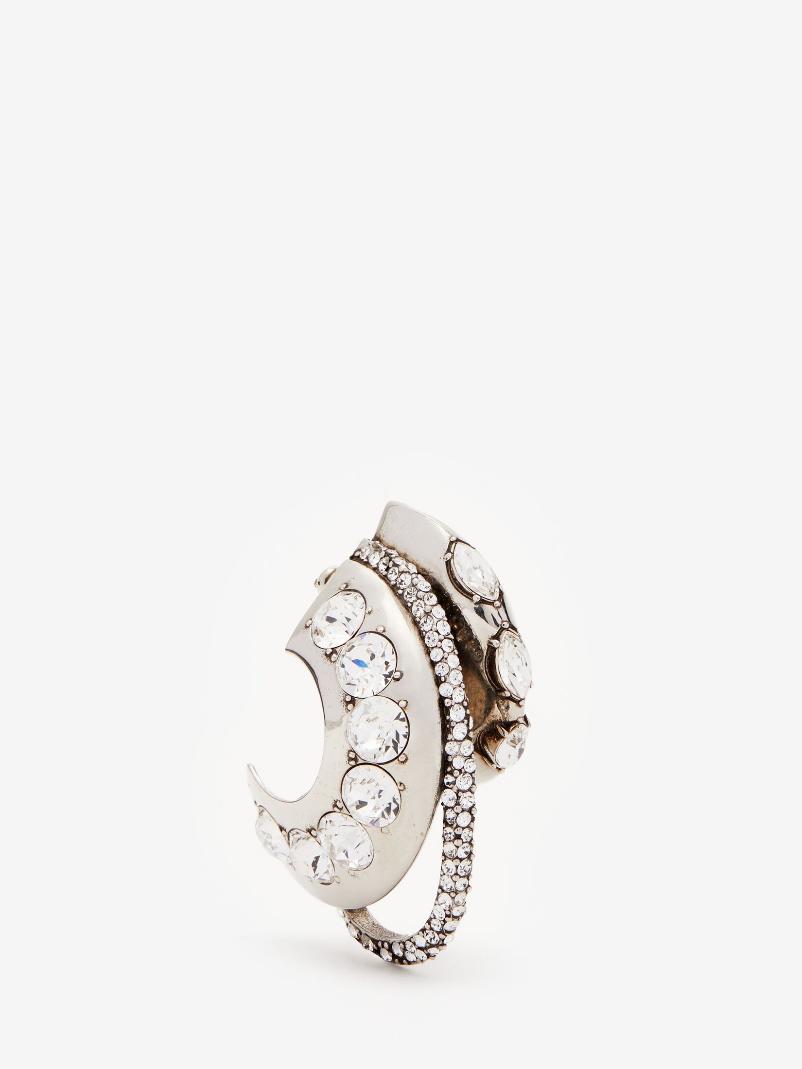 Women's Jewelled Accumulation Earring in Antique Silver - 1