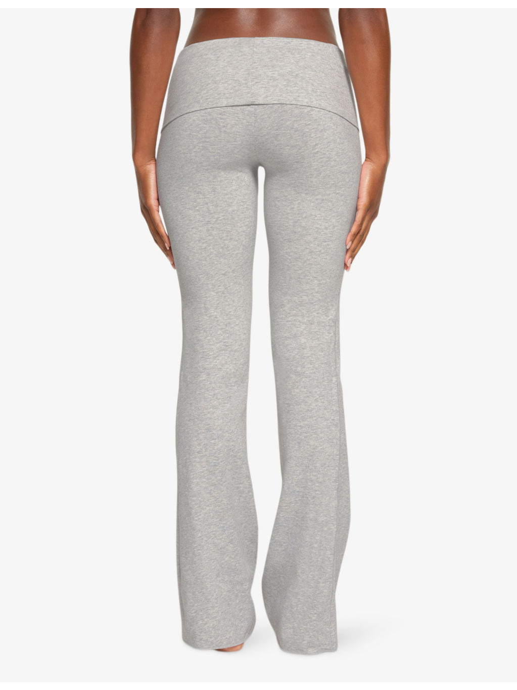 Foldover slim-fit high-rise stretch-jersey trousers - 4