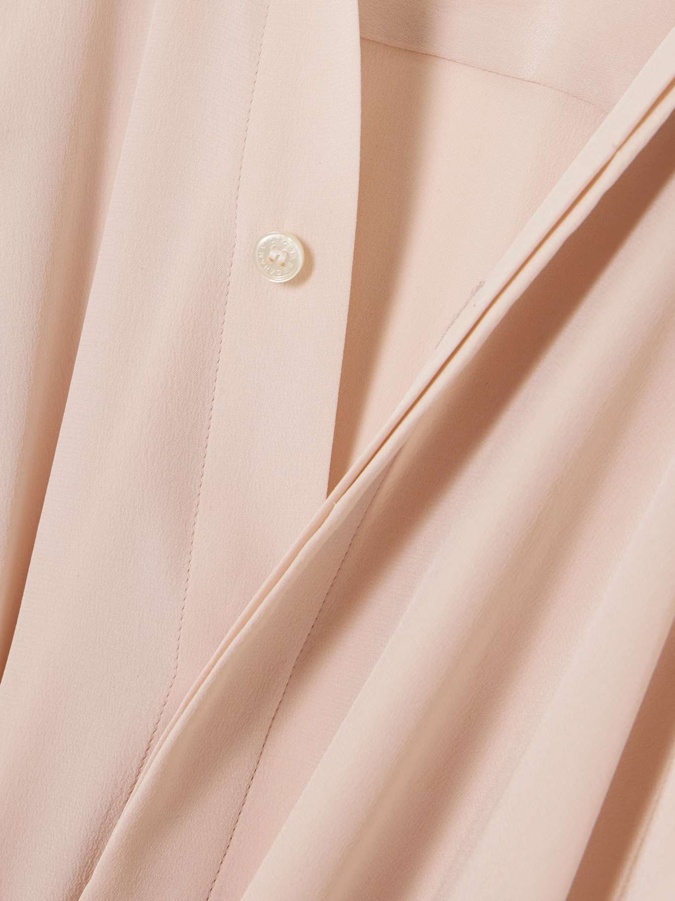 Silk crepe de chine shirt Blush - 5