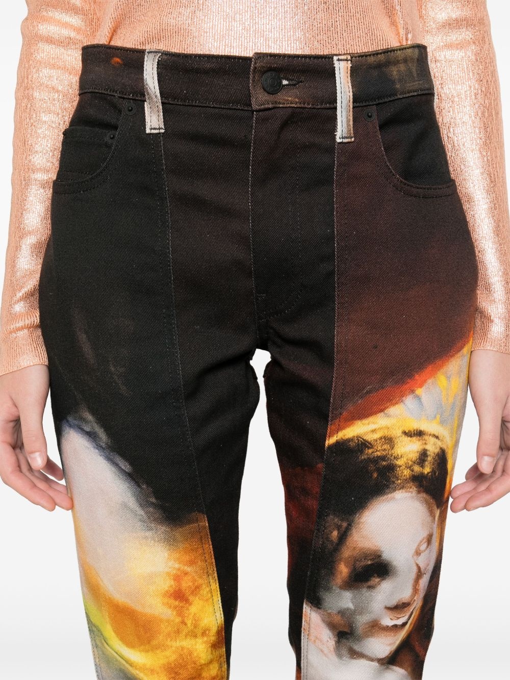 x Ambera Wellmann sunset-printed jeans - 5