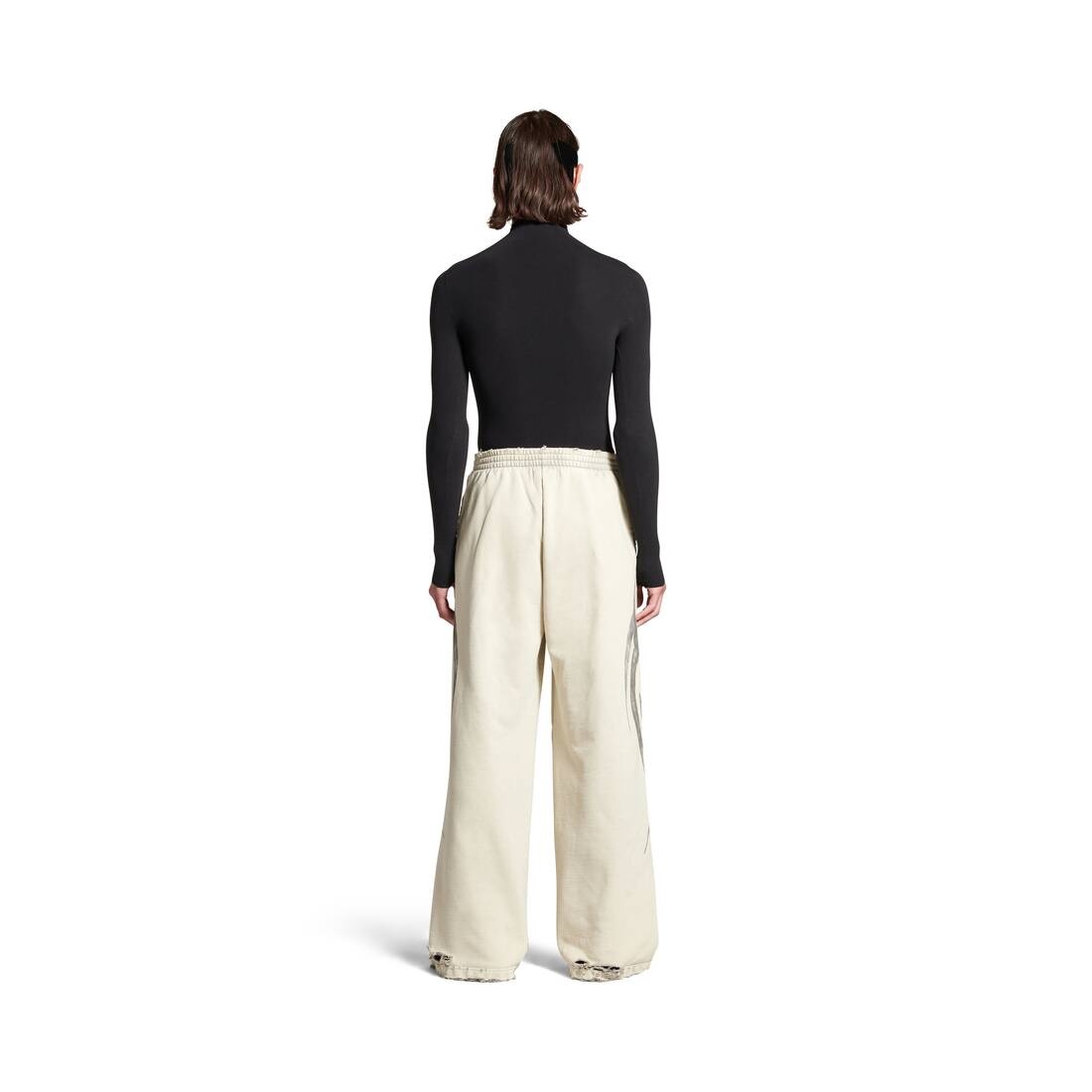 Men's Y2k Baggy Sweatpants in Light Beige - 4