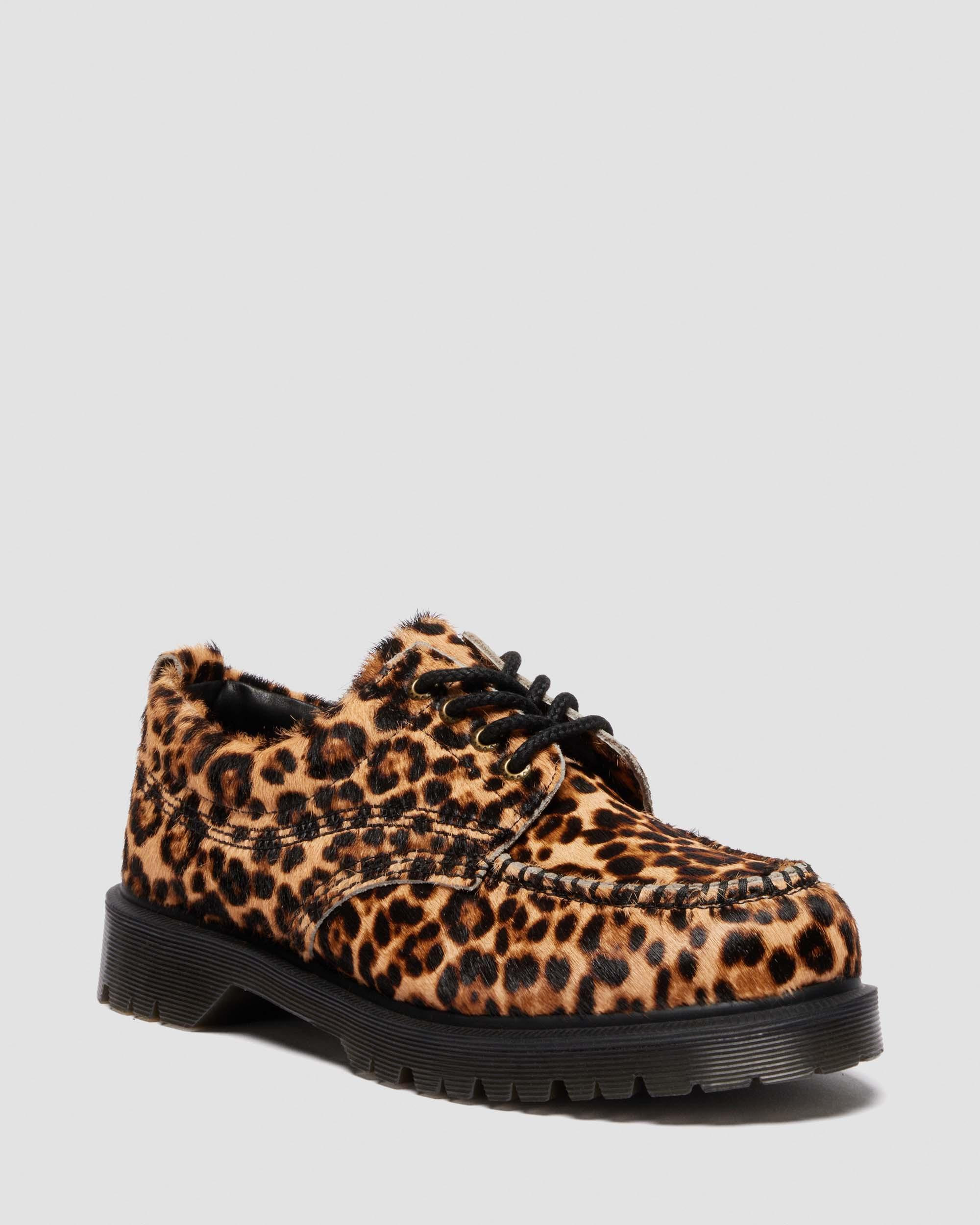 LOWELL Leopard Print Moc Toe Shoes - 5