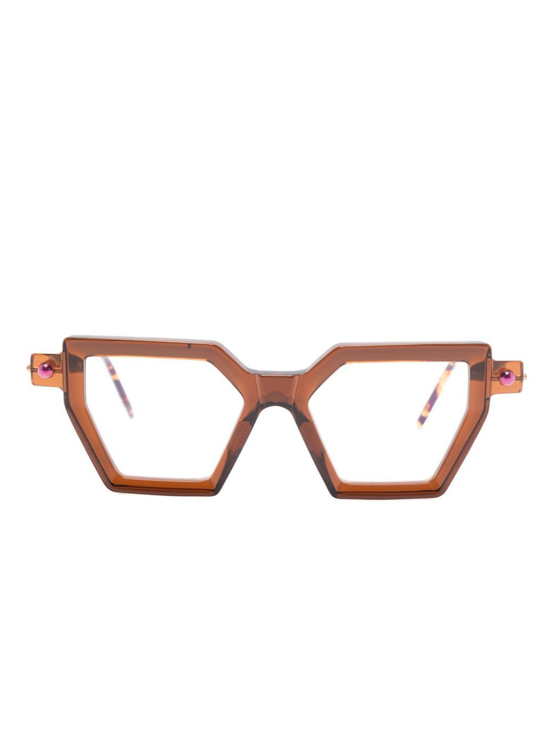 geometric-frame glasses 1