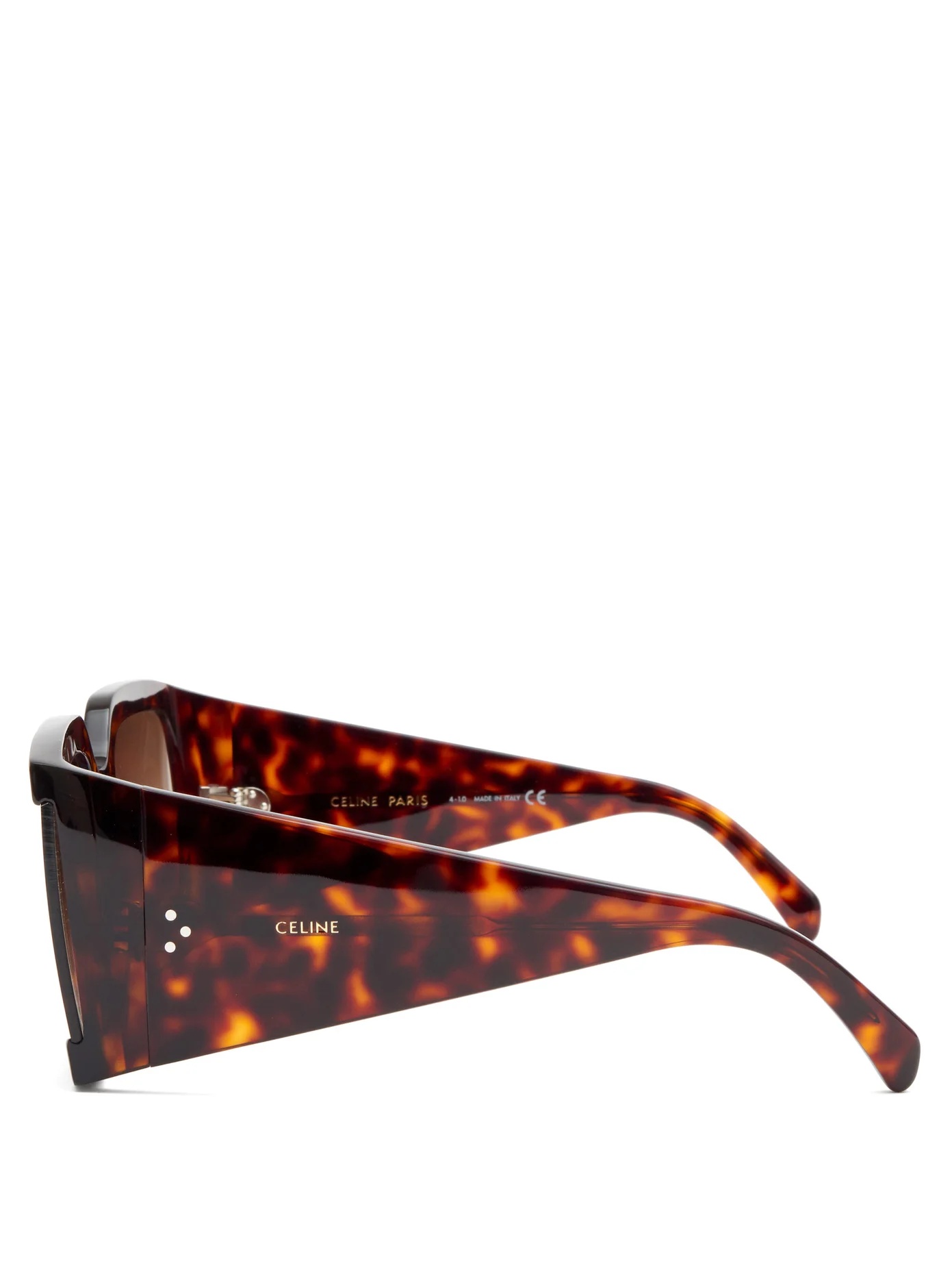 Oversized squared tortoiseshell-acetate sunglasses - 3