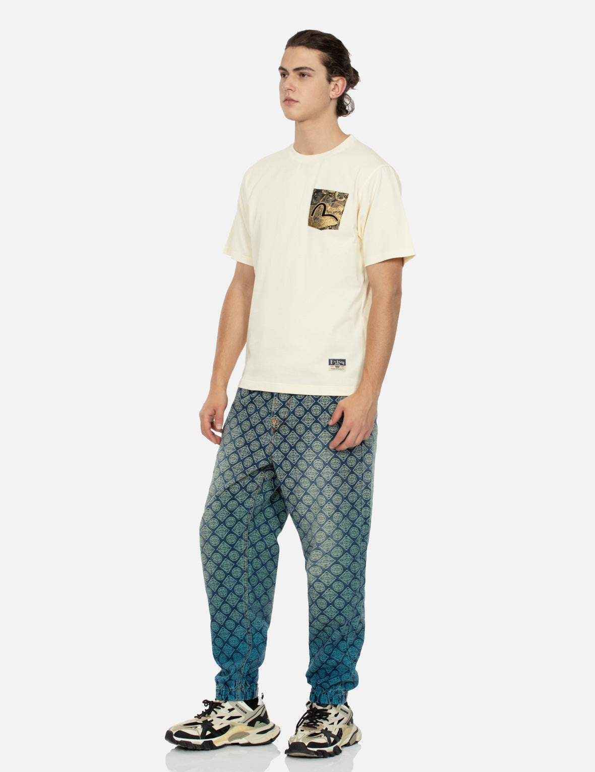 AUSPICIOUS CLOUD EMBROIDERY REGULAR FIT T-SHIRT - 3