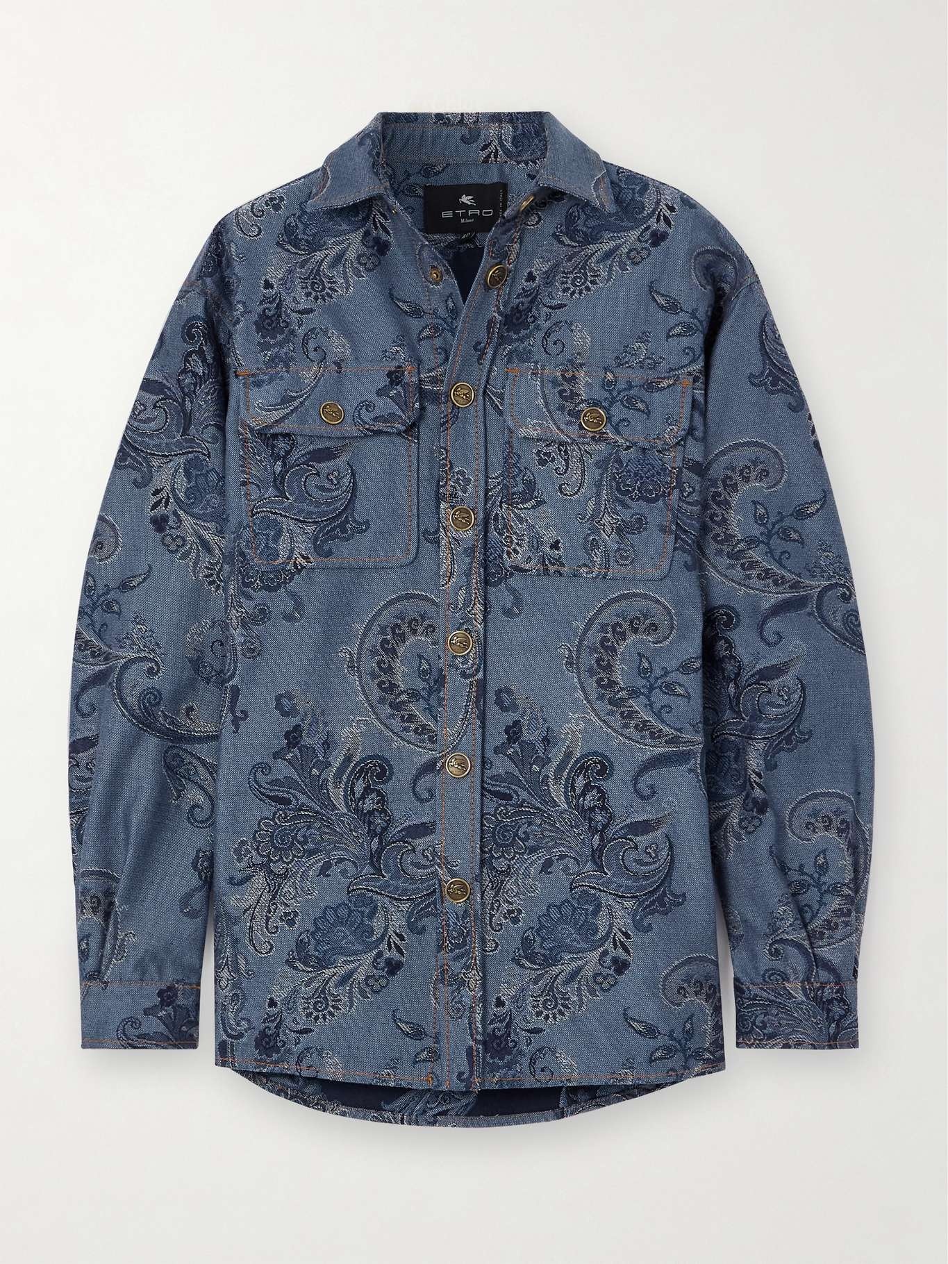 Embroidered denim shirt - 1