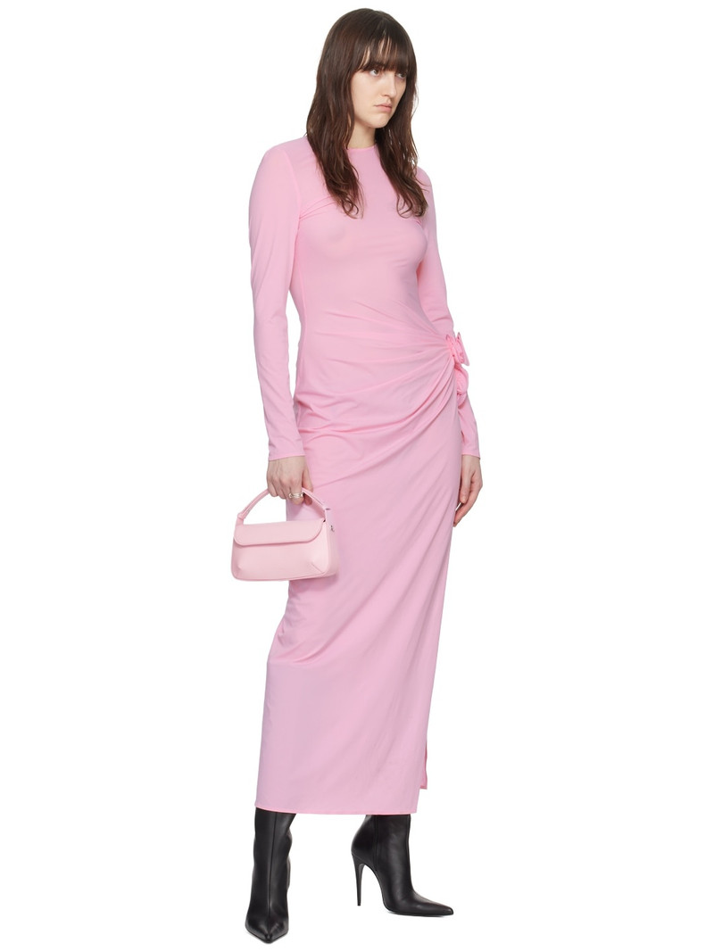 MAGDA BUTRYM Pink Ruched Maxi Dress outlook