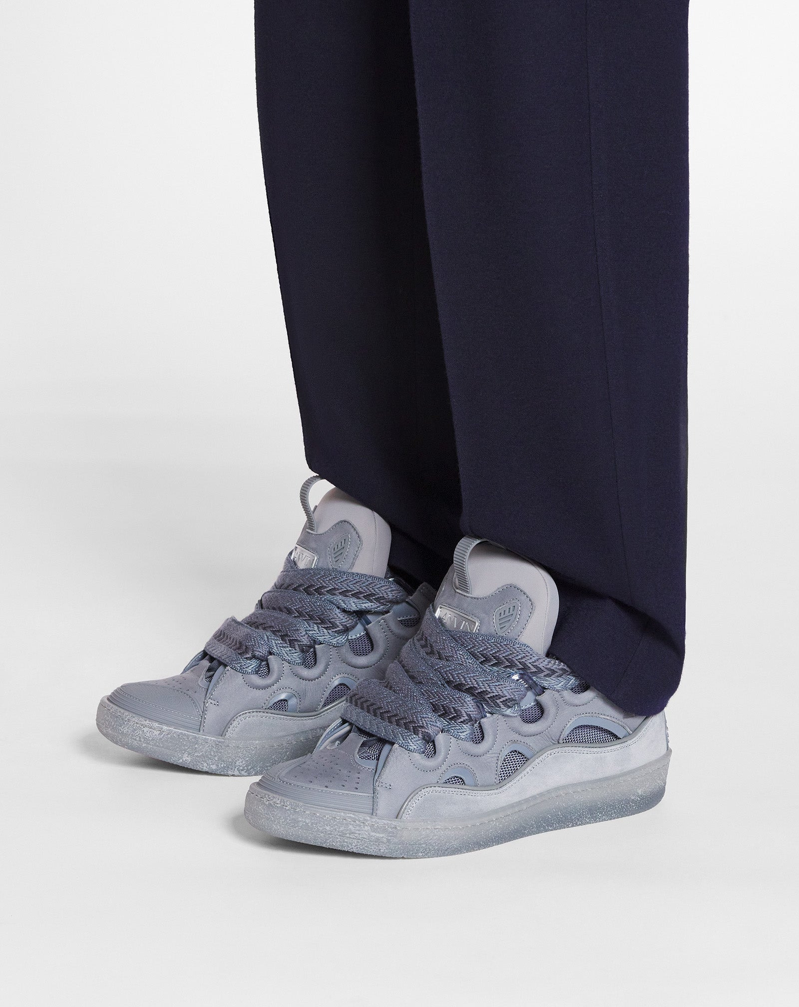 LEATHER CURB SNEAKERS - 6