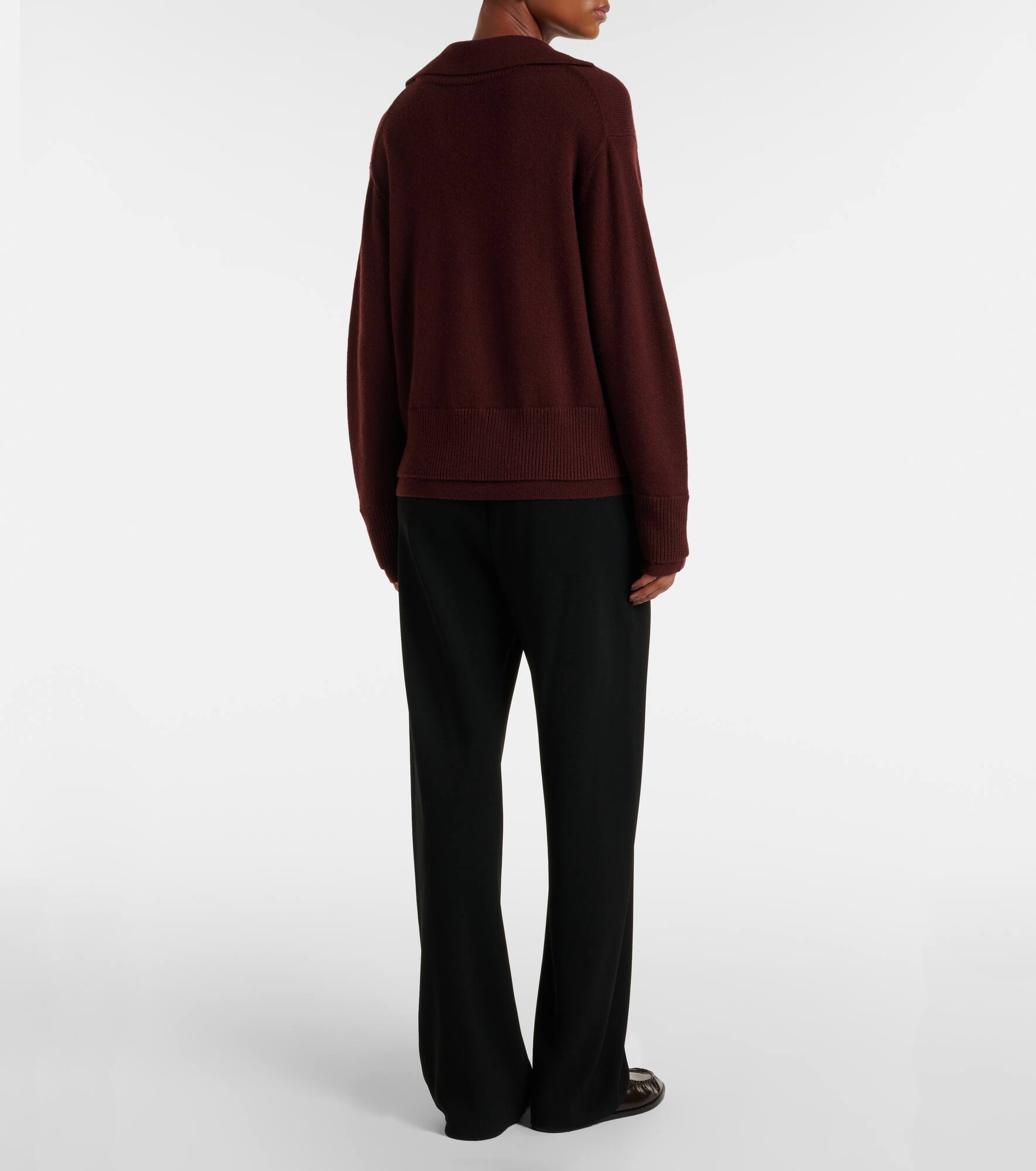 Layered wool and cashmere sweater - 3