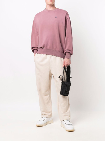 Acne Studios face-patch crew neck sweatshirt outlook