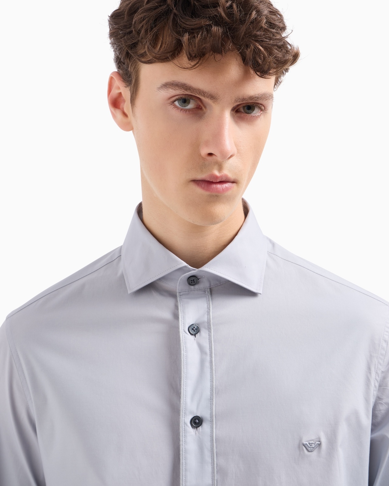 PIMA CANVAS SHIRT WITH PIPED PLACKET - 5