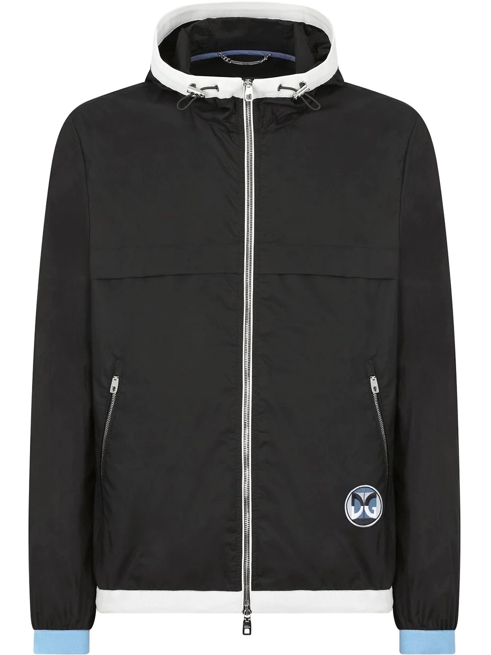 logo-patch zip-up lightweight jacket - 1