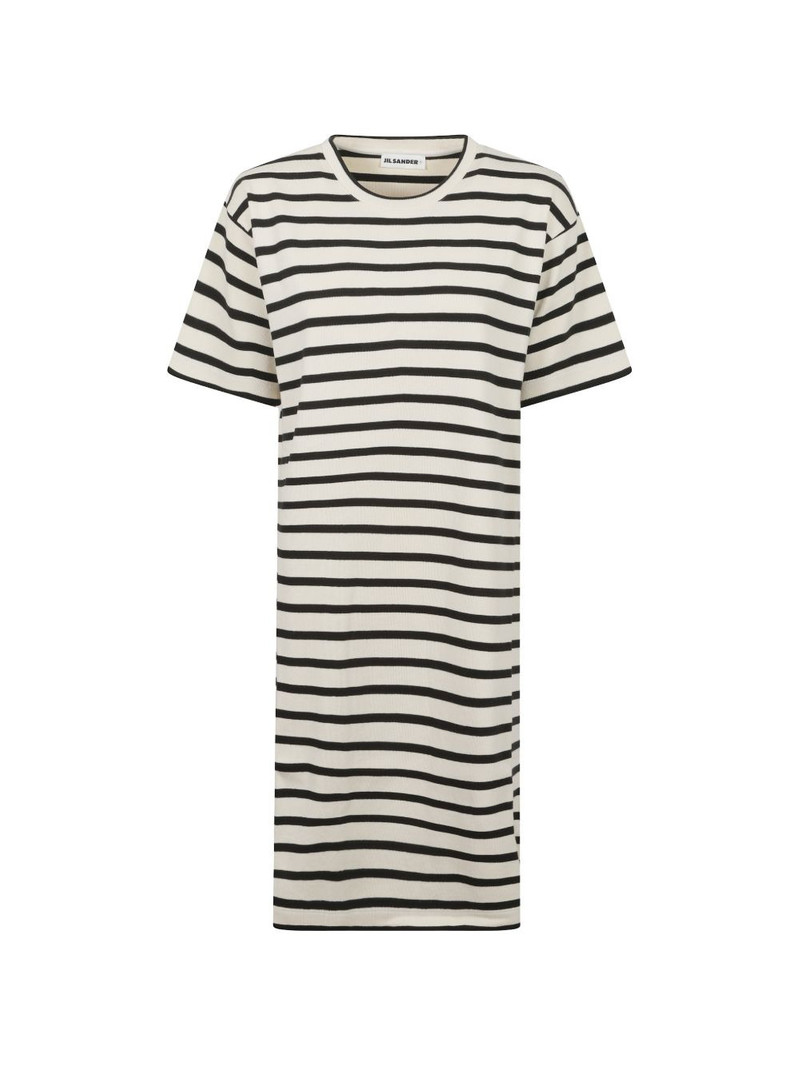 striped short-sleeve midi dress 1