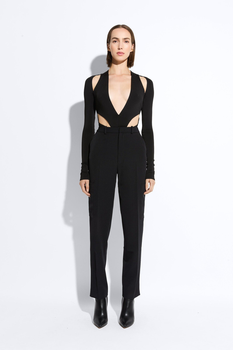 LAPOINTE Jersey Cut Out V Neck Bodysuit outlook