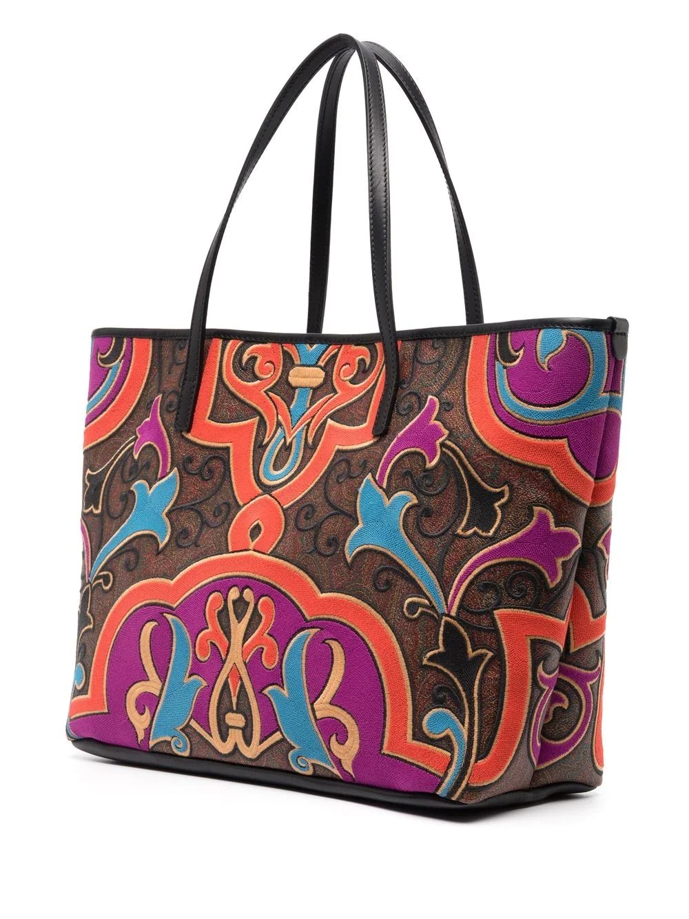 Paisley embroidery shopping tote-bag - 3