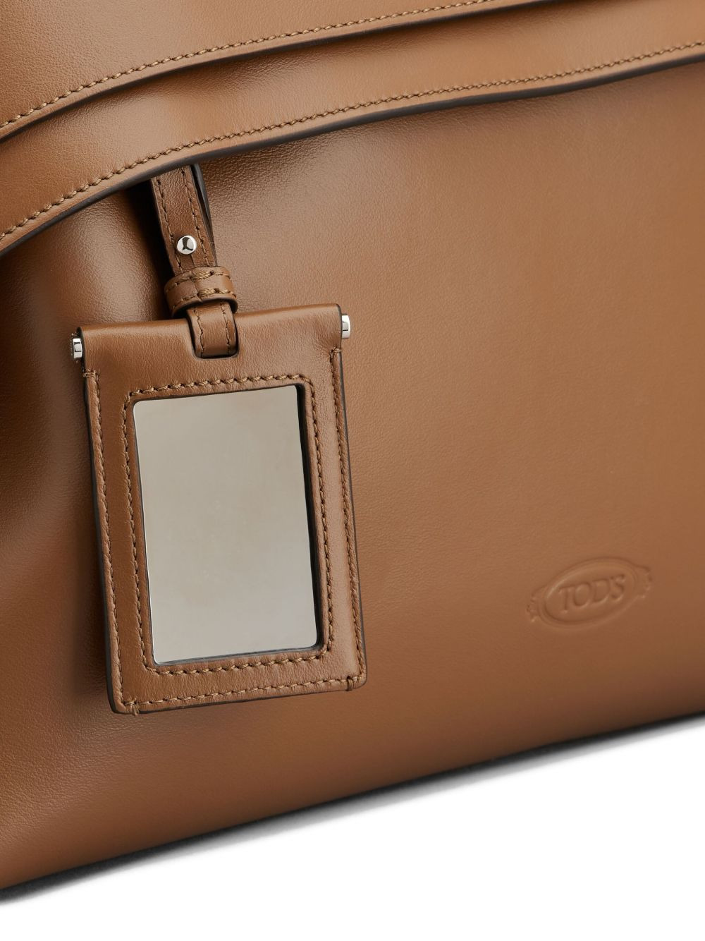 folded leather shoulder bag - 4