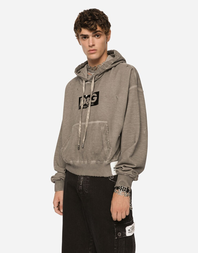 Dolce & Gabbana Jersey hoodie with patch outlook