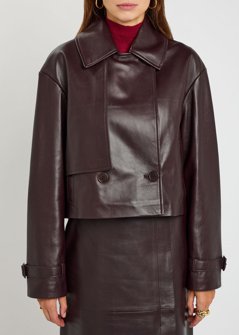 Joseph Blaise Cropped Leather Jacket - 2