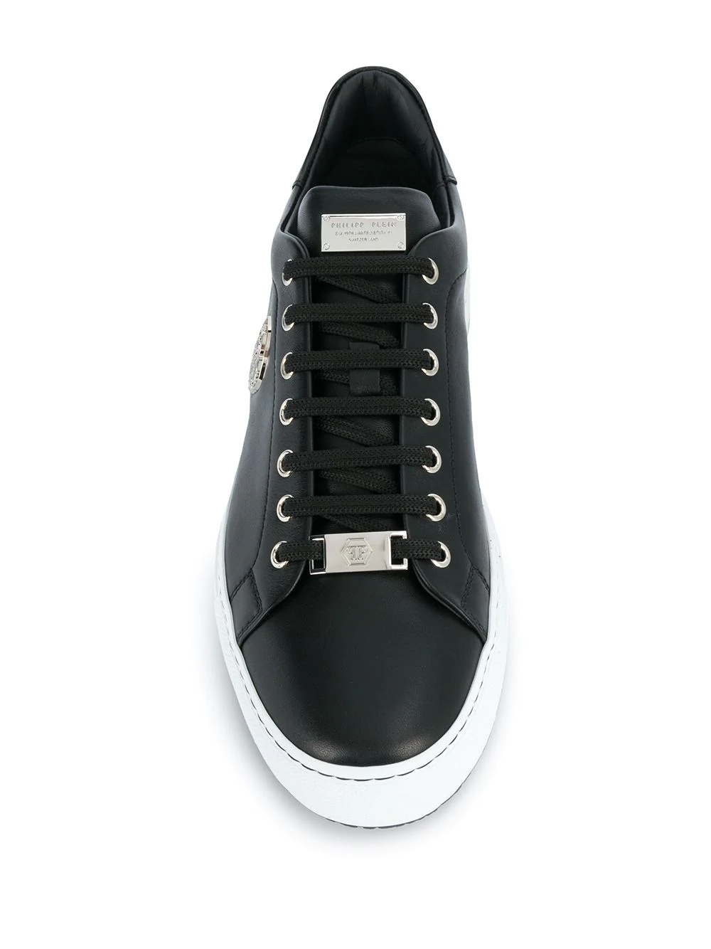 skull plaque low-top sneakers - 4