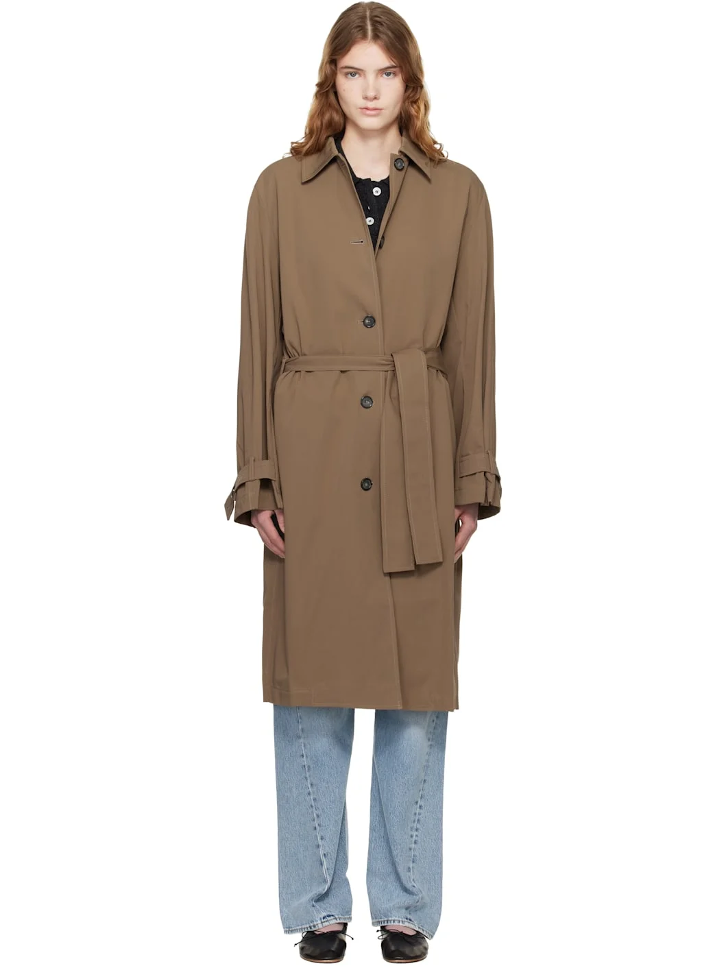 Khaki Light Spring Trench Coat - 1