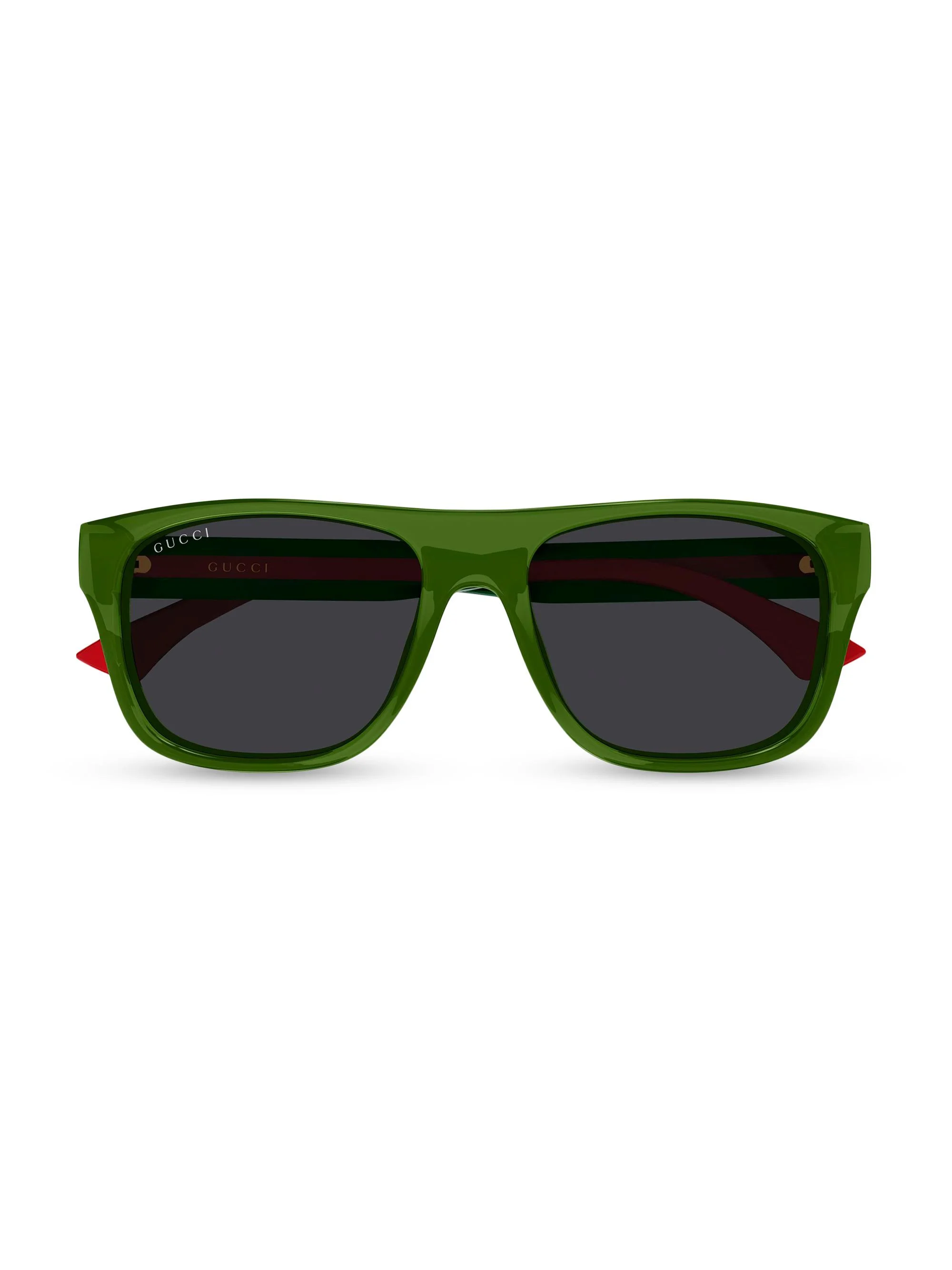 Men's New Pop Web 56MM Square Sunglasses - Green Grey - 1