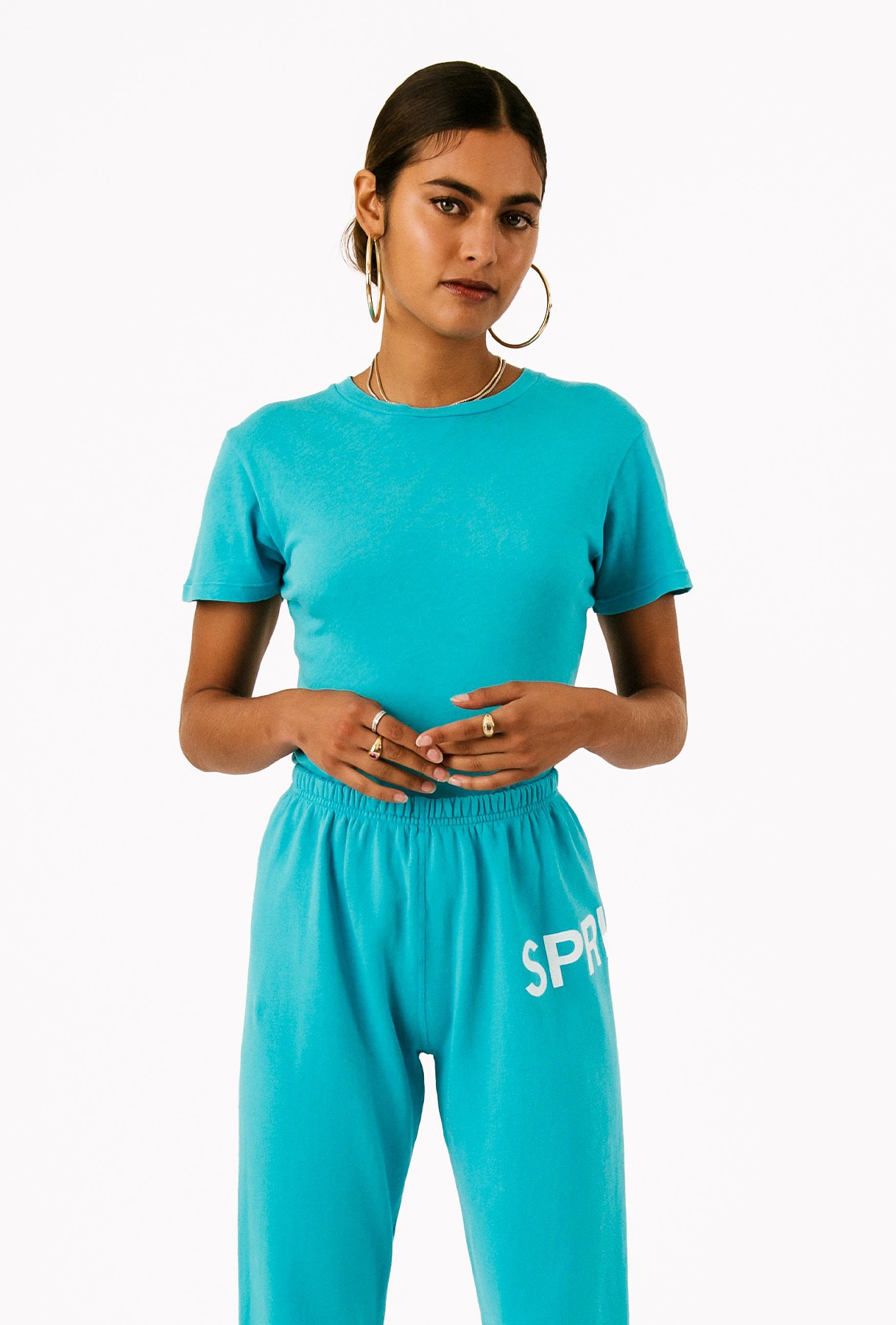 TURQUOISE COTTON BABY TEE - 2