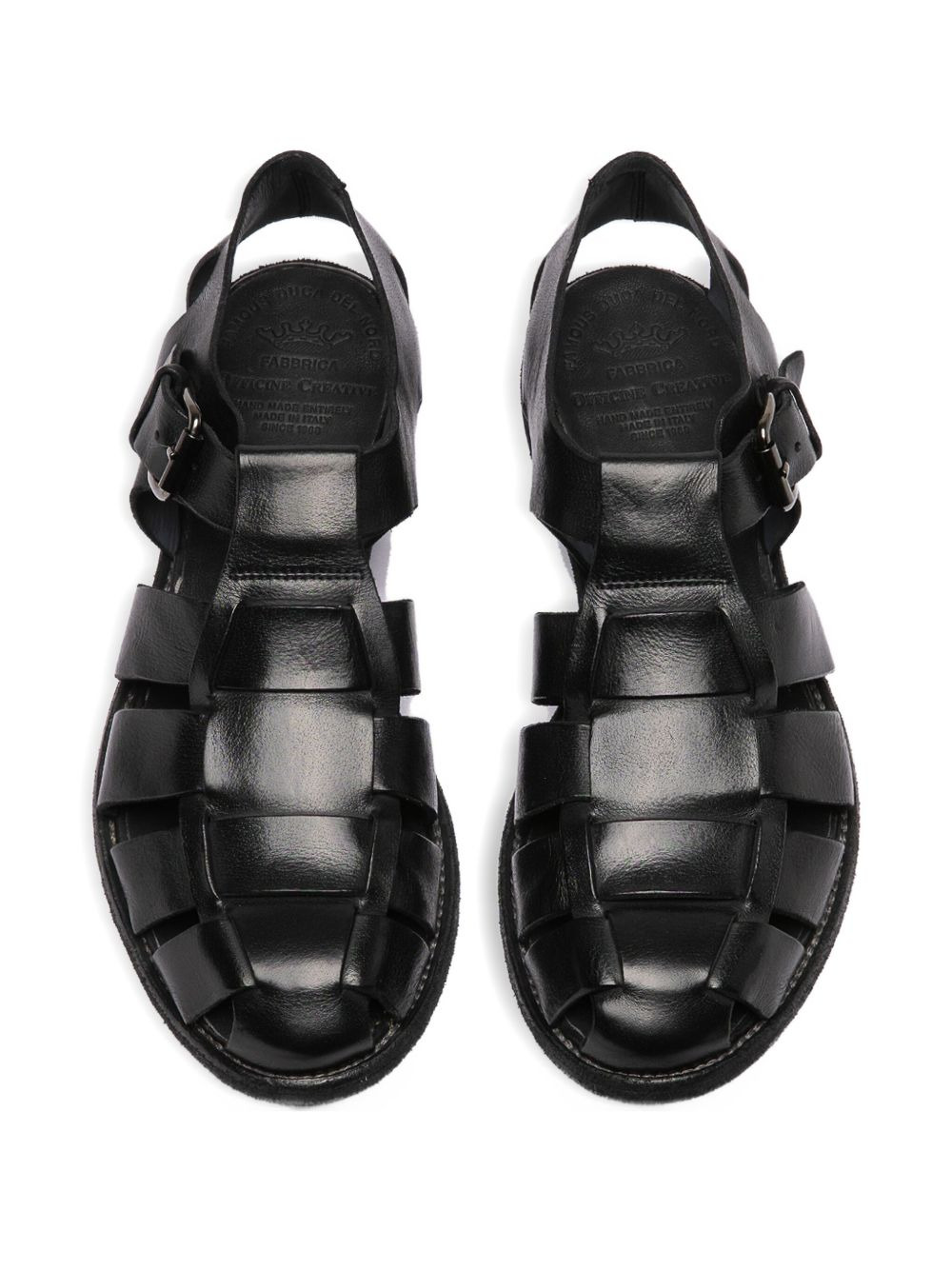 woven buckle sandals - 3